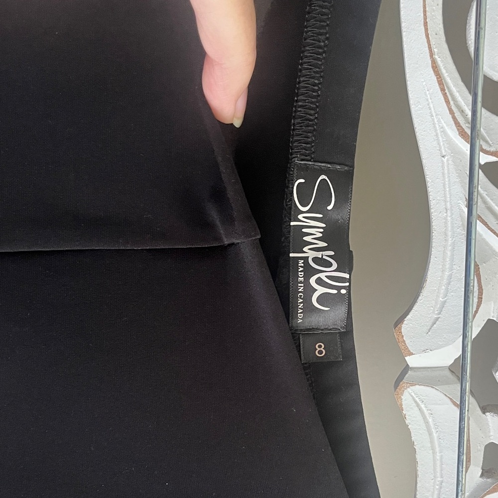 Sympli Classic Black Trousers size 8